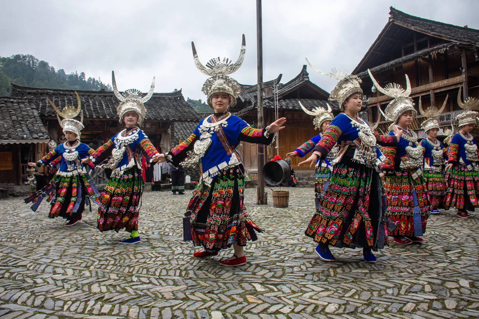 Miao folkdance in Guizhou, China